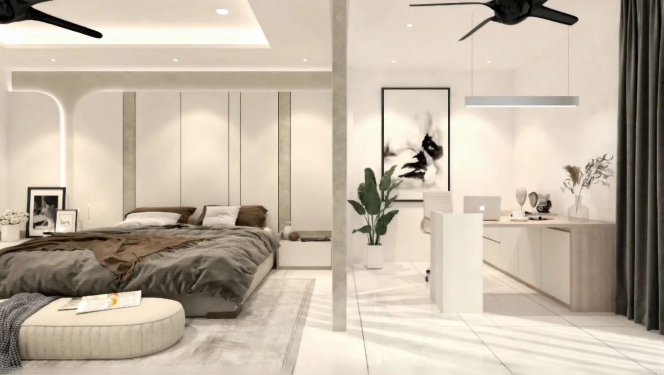 Built-in Headboard Design