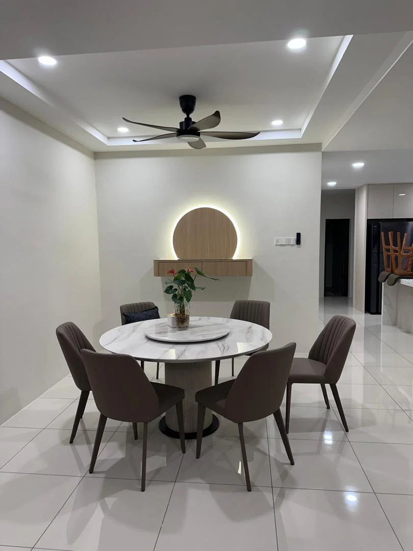 Round Backlit Halo Altar Console